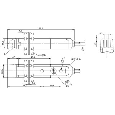 BOS 18KW-PA-1TB-C-02 BALLUFF  - Code de commande: BOS00LY