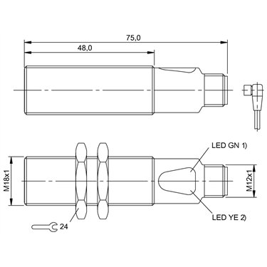 BOS 18M-PS-ID24-S4 BALLUFF  - Codice di ordinazione: BOS01J1