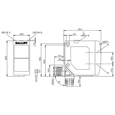 BOS 23K-GI-RR10-S4 BALLUFF  - Part Number: BOS016T