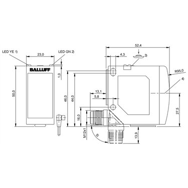 BOS 23K-PA-LK10-S4 BALLUFF  - Part Number: BOS01NC