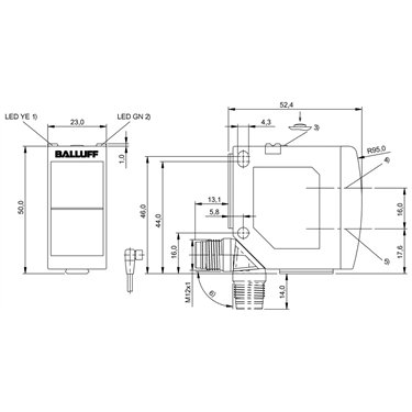 BOS 23K-PA-RR10-S4 BALLUFF  - Part Number: BOS01FN