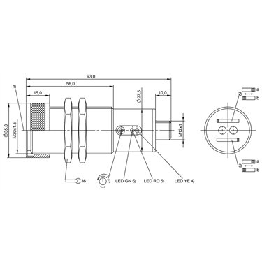 BOS 30M-PU-1PH-SA3-C BALLUFF  - Codice di ordinazione: BOS008T