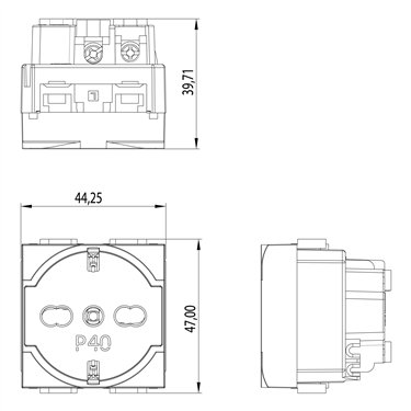 4B.N.P40 4Box - P40 Socket 2p+T BT Livinglight White