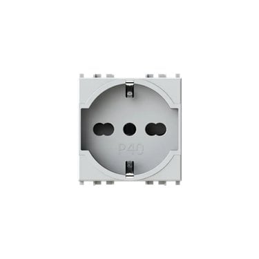 4B.V19B.P40 4Box - P40 Toma de corriente 2p+T para Vimar Ark� Blanca