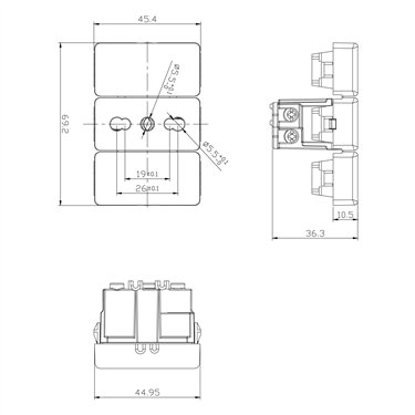 4B.G20.BT 4Box - Bitappo Gewiss System Bianca