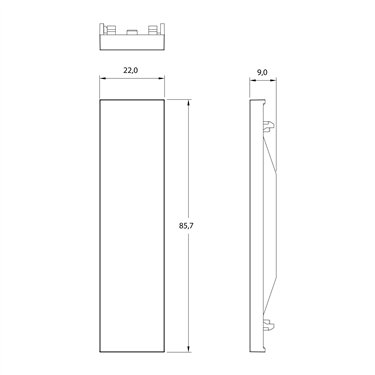 4BBTT.KG 4Box - Titappo para Bticino Living Now Negra