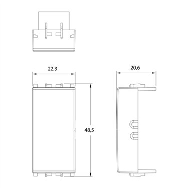 4B.V19.TT 4Box - Titappo para Vimar Ark� Gris