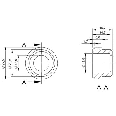 ADAPTER BFO 30-A1 BALLUFF  - Codice di ordinazione: BAM00NM