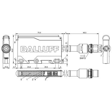 BAE SA-CS-026-YP-BP00,3-GS04 BALLUFF  - Codice di ordinazione: BAE00LA