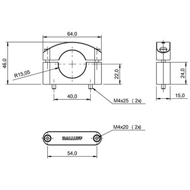BAM MC-XA-017-D30,0-1 BALLUFF  - Part Number: BAM01U0