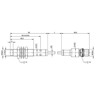 BAW M12MF2-UAC40F-BP00,5-GS04 BALLUFF  - Codice di ordinazione: BAW0015