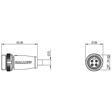 BCC A314-0000-20-003-PX04A5-100 BALLUFF  - Codice di ordinazione: BCC06HN