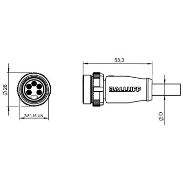 BCC A315-0000-20-063-PX05A5-100 BALLUFF  - Part Number: BCC0888