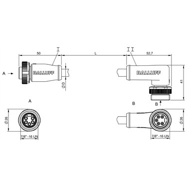 BCC A315-A325-30-335-PX05A5-150 BALLUFF  - Codice di ordinazione: BCC06H0