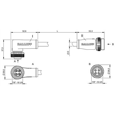 BCC A324-A314-30-304-PX04A5-150 BALLUFF  - Part Number: BCC06JK