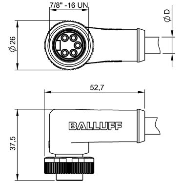 BCC A325-0000-10-063-VX45W6-050 BALLUFF  - Part Number: BCC09CT