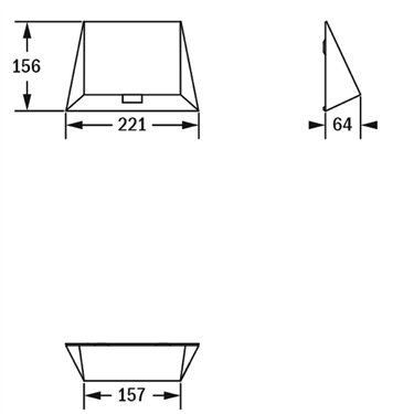 32058 - Beghelli - Luminaria triangular de señalización de emergencia