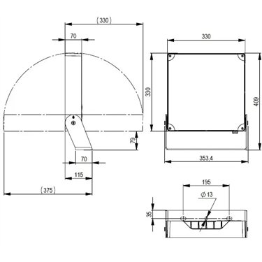 43032 - Beghelli - Proiettore LED per esterni asimmetrico