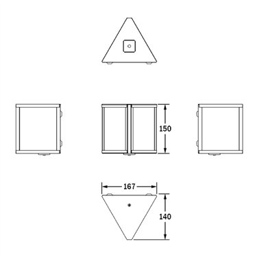 31316 - Beghelli - Luminaria triangular de señalización de emergencia