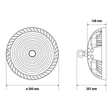 40240 - Beghelli - Riflettore industriale LED