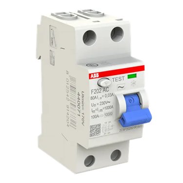 2CSF202001R1800 F202 AC-80/0.03 ABB Residual Current Circuit Breaker