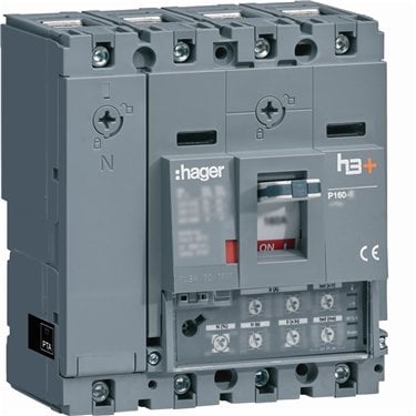 HHS101JC HAGER interruttore automatico h3+ P160 LSI 4P 100 A 25 kA neutro regolabile
