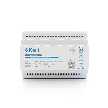 KAL1207DIN - KERT A10100W1 DIN-Schienen-Schaltnetzteil, 100–240 Vac, 12 Vdc, 8 A