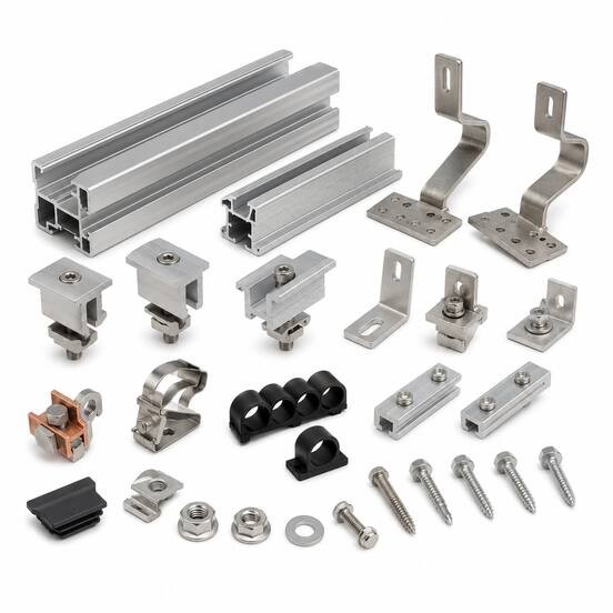 Photovoltaics connecting and mounting element