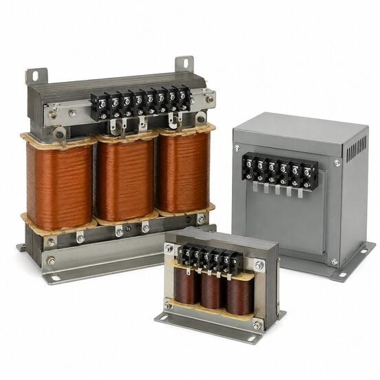 Three-phase control transformers