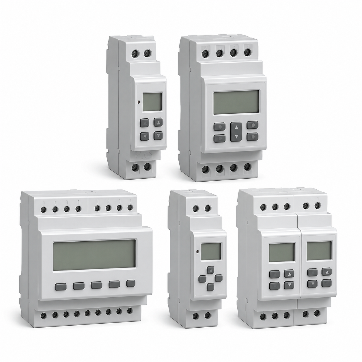 Interruptores horários digitais para quadros